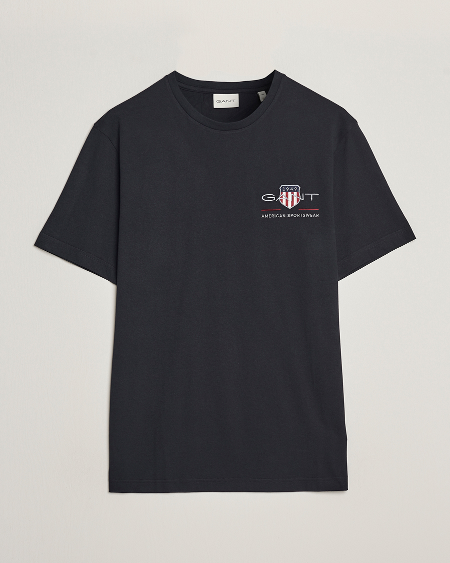 Homme | T-shirts | GANT | Archive Shield Small Logo T-Shirt Black