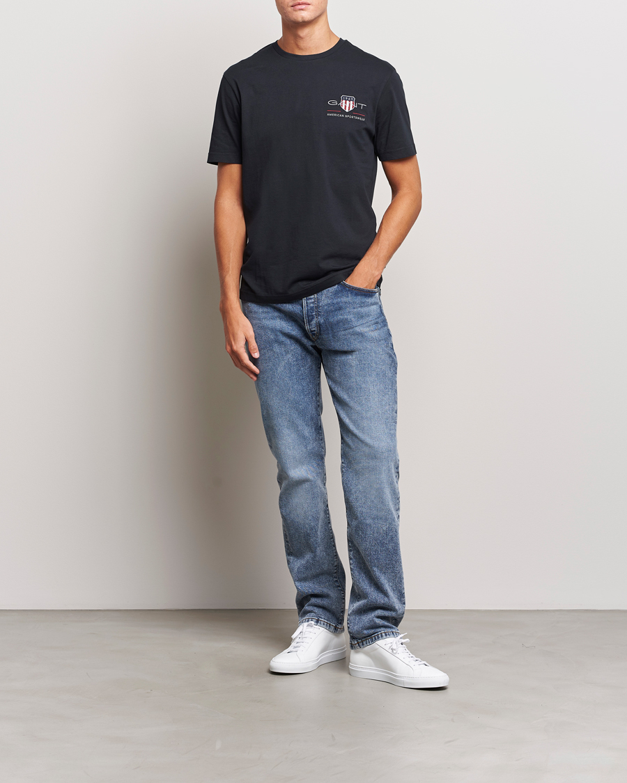 Homme | T-shirts | GANT | Archive Shield Small Logo T-Shirt Black