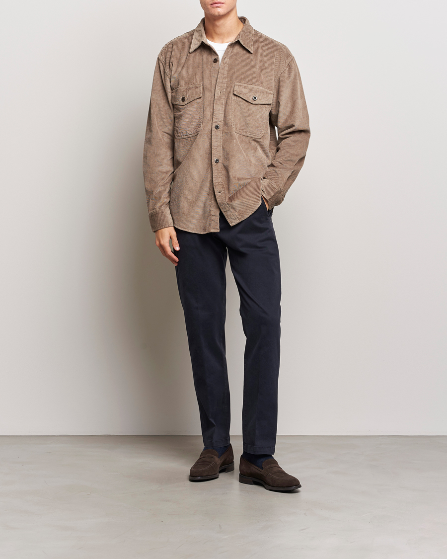 Homme | Chemises | GANT | Relaxed Fit Corduroy Overshirt Desert Brown