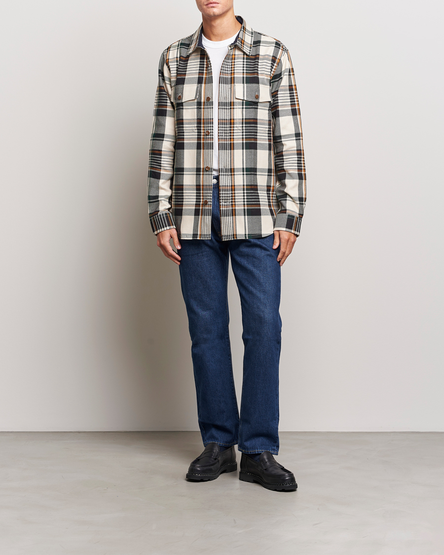 Homme | Chemises | GANT | Heavy Twill Checked Overshirt Putty Multi