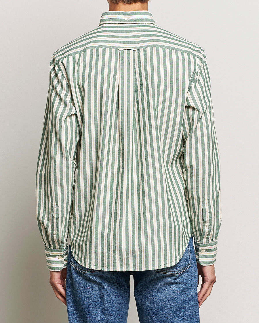 Homme | Chemises | GANT | Regular Fit Archive Oxford Striped Shirt Forest Green