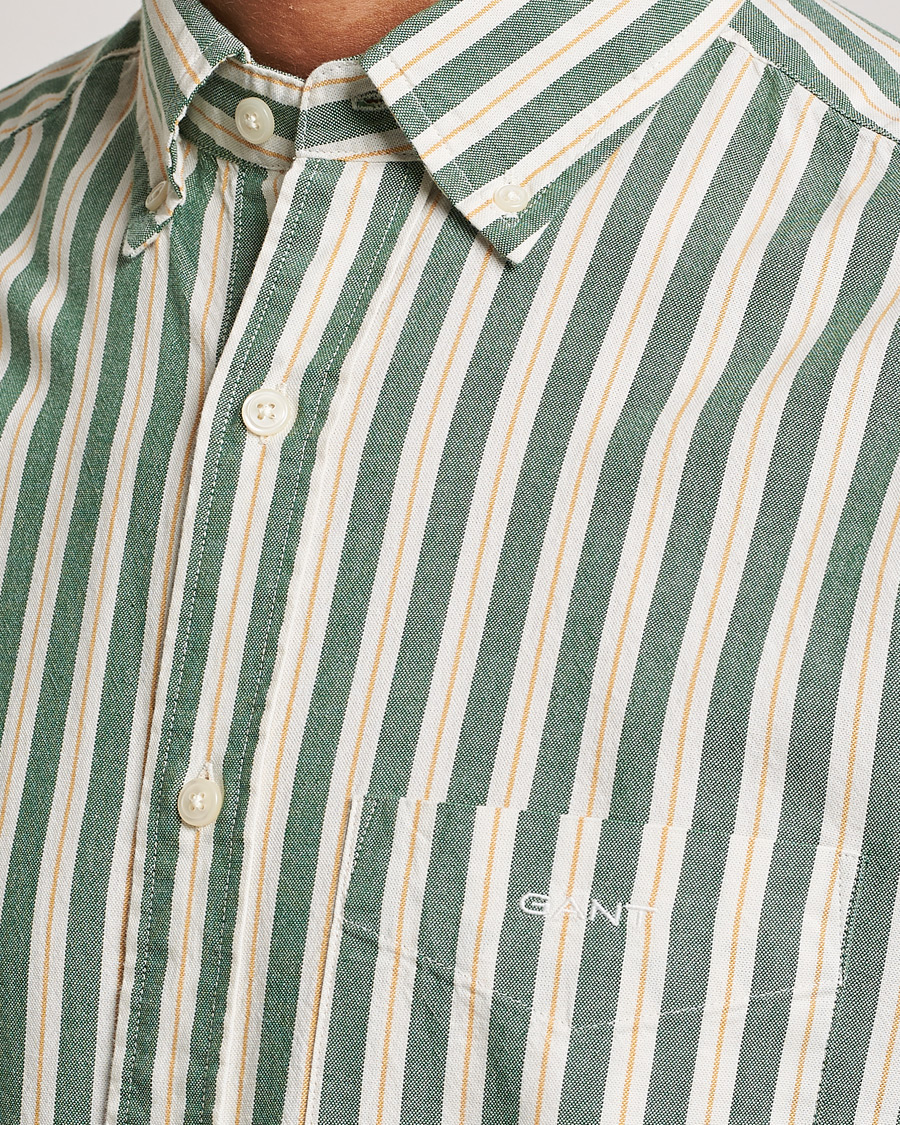 Homme | Chemises | GANT | Regular Fit Archive Oxford Striped Shirt Forest Green