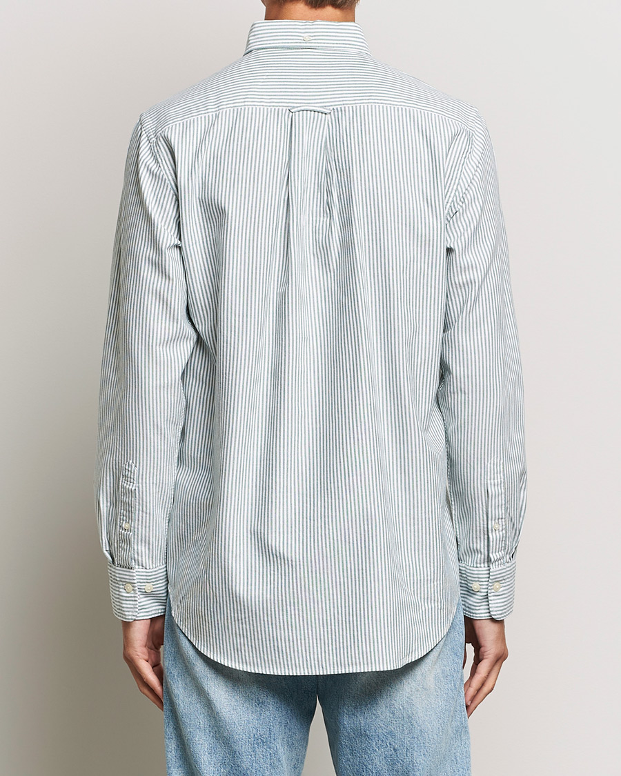 Homme | Chemises | GANT | Regular Fit Striped Oxford Shirt Forest Green