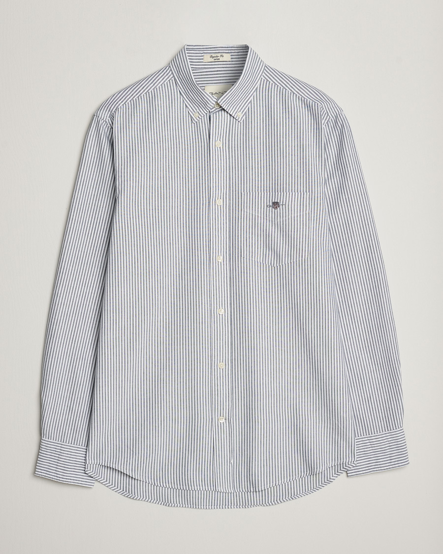 Homme | Chemises | GANT | Regular Fit Striped Oxford Shirt Persien Blue