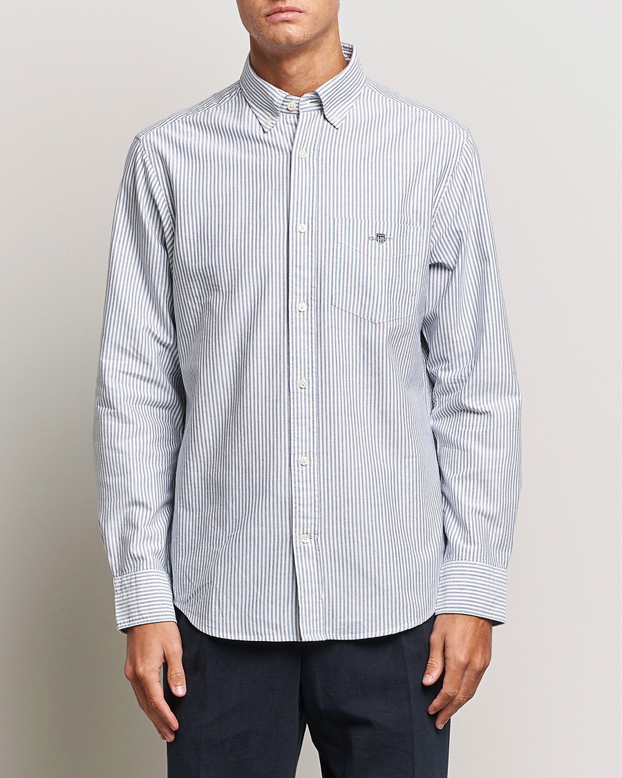 Homme | Chemises | GANT | Regular Fit Striped Oxford Shirt Persien Blue