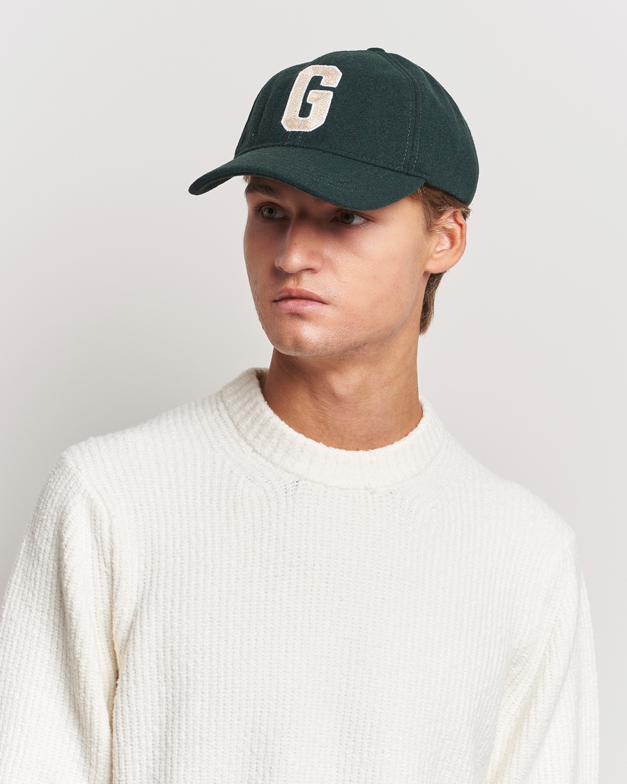 Homme |  | GANT | Badge Wool Cap Tartan Green