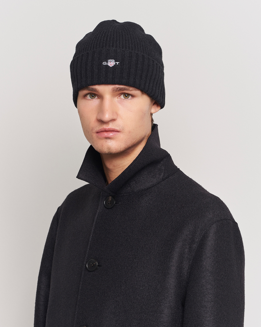 Homme | Bonnets | Gant | Wool Lined Beanie Black