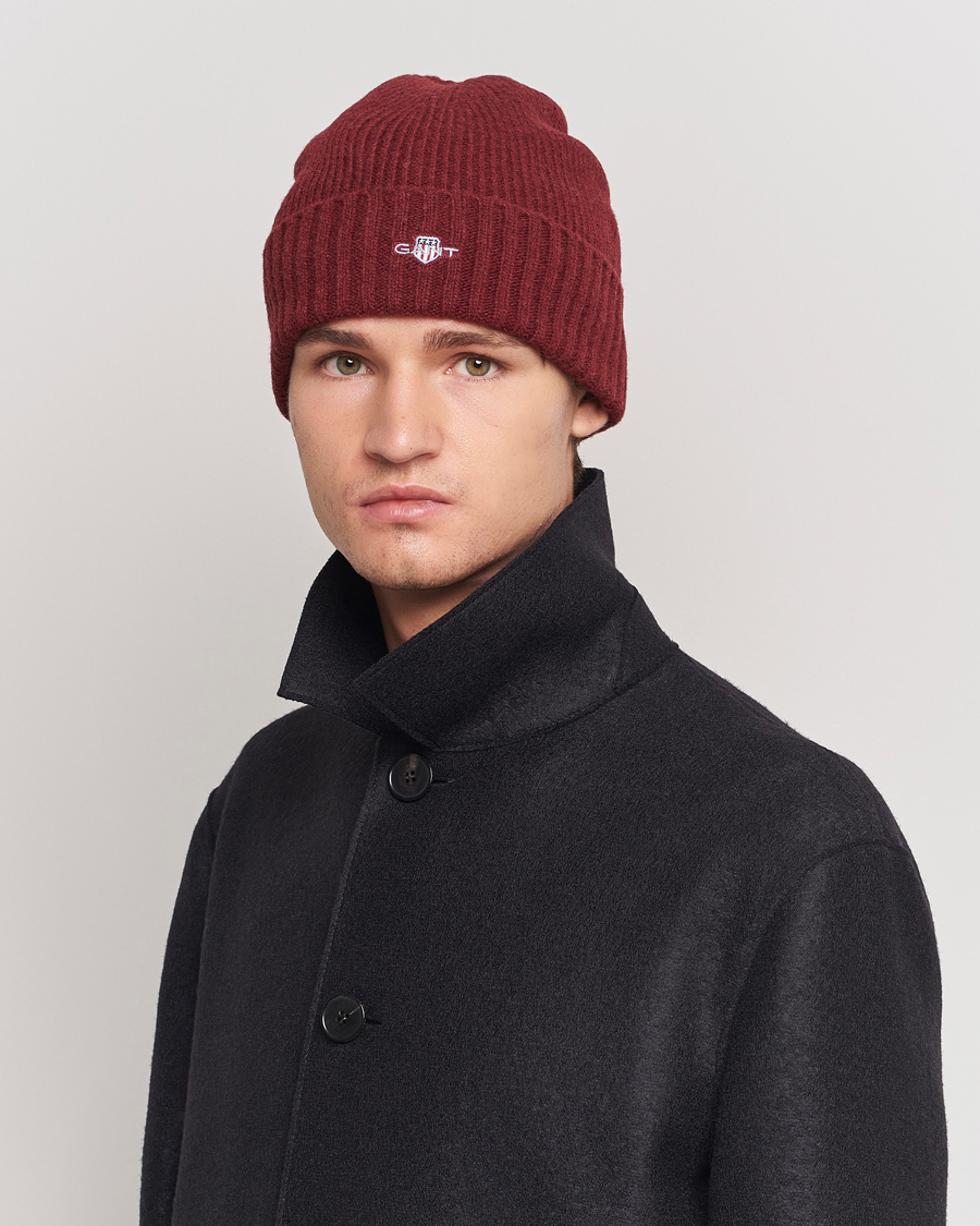 Homme |  | GANT | Wool Lined Beanie Plumped Red