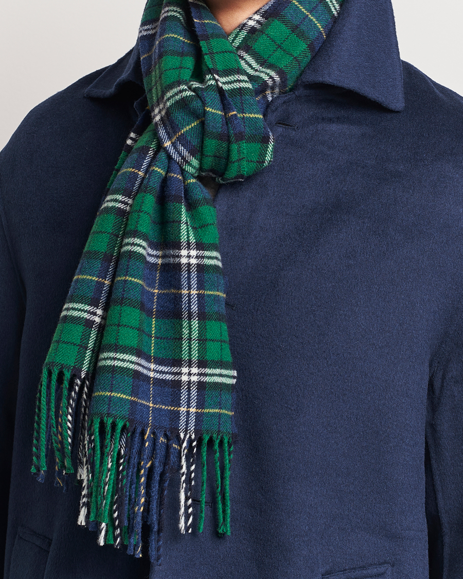 Homme |  | GANT | Wool Multi Checked Scarf Forest Green