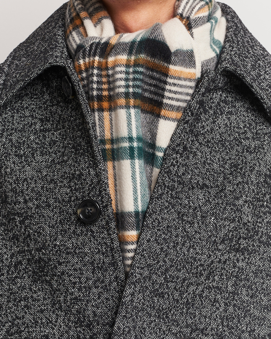 Homme |  | GANT | Wool Multi Checked Scarf Putty Multi