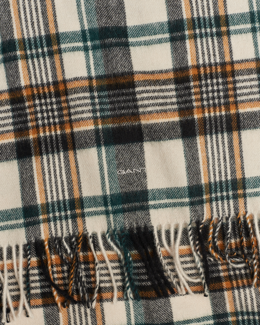 Homme | GANT Wool Multi Checked Scarf Putty Multi | GANT | Wool Multi Checked Scarf Putty Multi