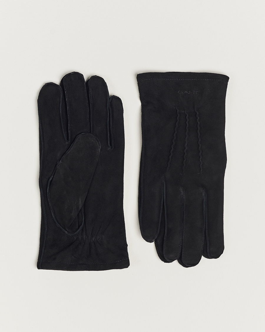 Homme | GANT Classic Suede Gloves Black | Gant | Classic Suede Gloves Black