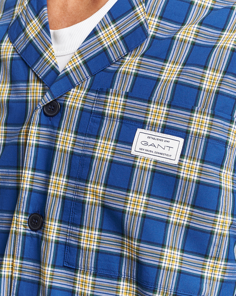 Homme | Peignoirs Et Pyjamas | Gant | Checked Pyjama Set College Blue