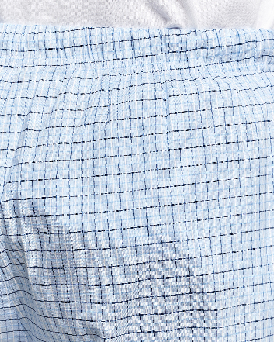 Homme | Peignoirs Et Pyjamas | Gant | Checked Pyjama Set Capri Blue