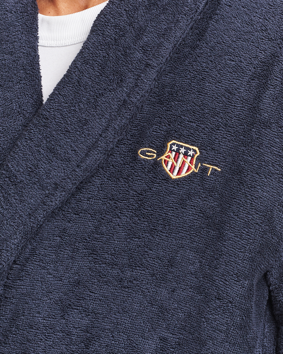 Homme | GANT Archive Shield Terry Robe Evening Blue | Gant | Archive Shield Terry Robe Evening Blue