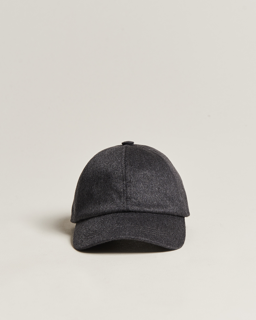 Homme | Varsity Headwear Cashmere Baseball Cap Flint Grey | Varsity Headwear | Cashmere Baseball Cap Flint Grey