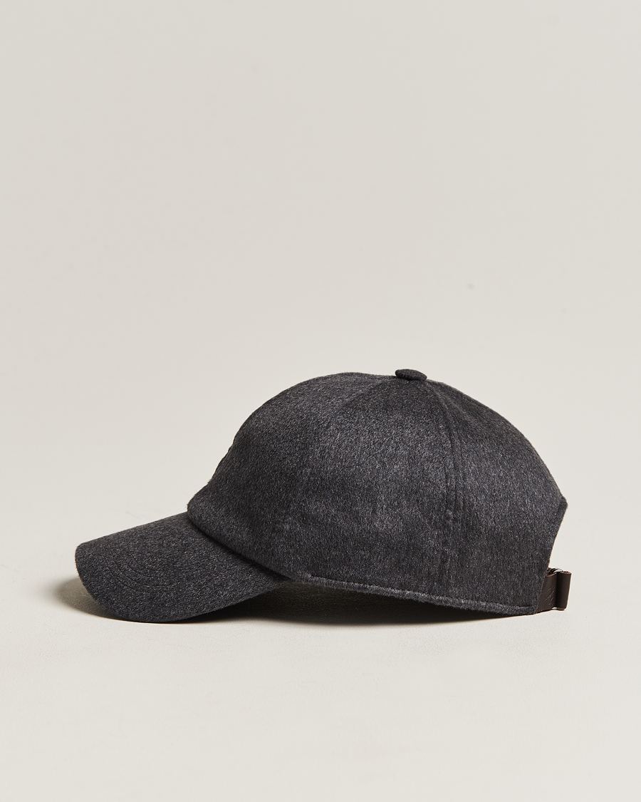 Homme | Varsity Headwear Cashmere Baseball Cap Flint Grey | Varsity Headwear | Cashmere Baseball Cap Flint Grey