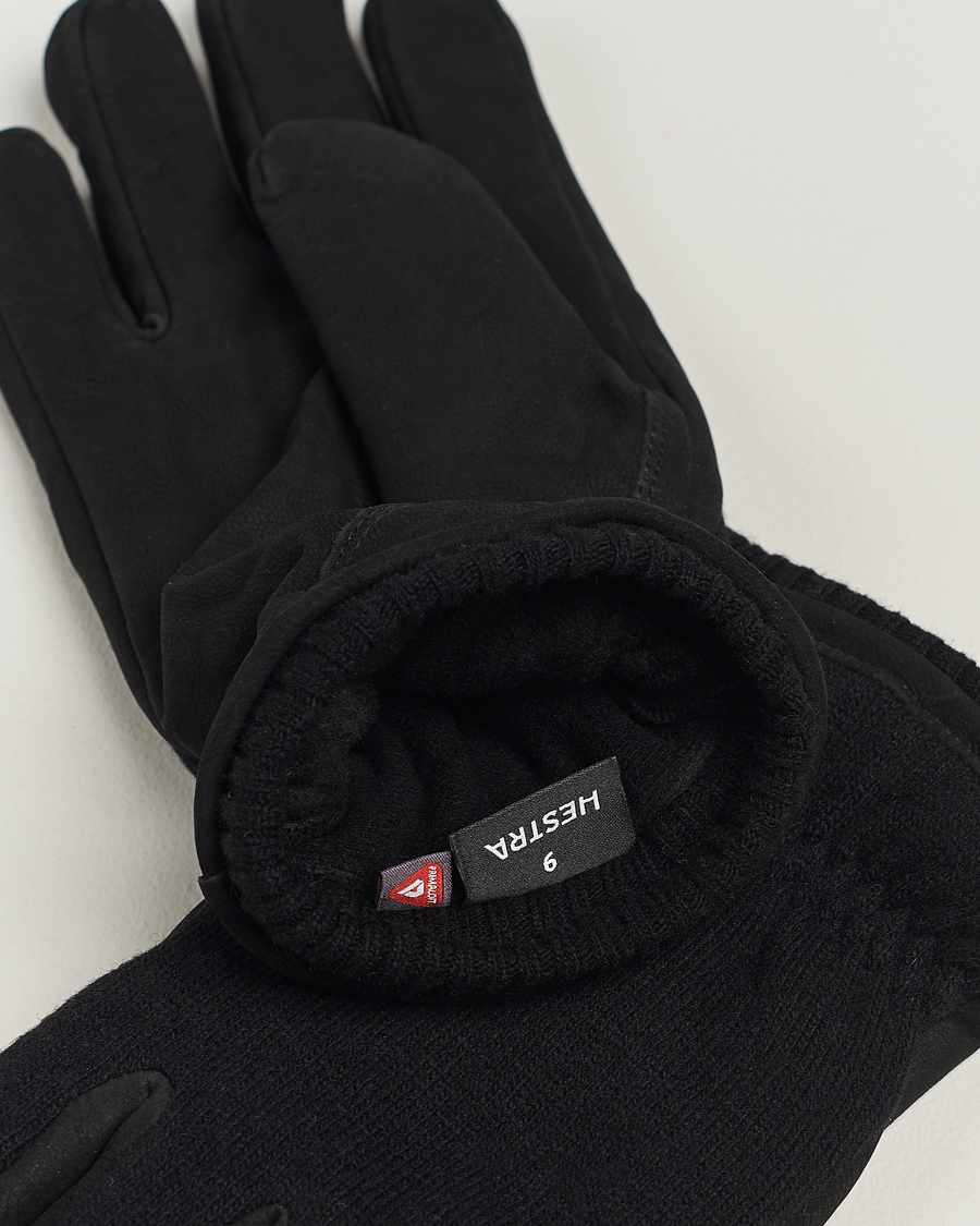 Homme | Accessoires | Hestra | Noah Nubuck Wool Tricot Glove Black