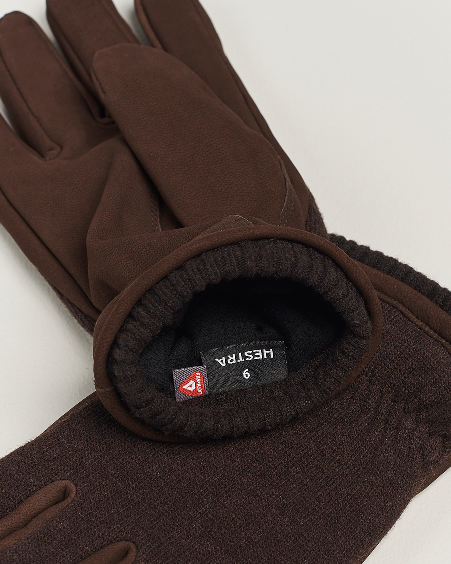 Homme | Sections | Hestra | Noah Nubuck Wool Tricot Glove Espresso
