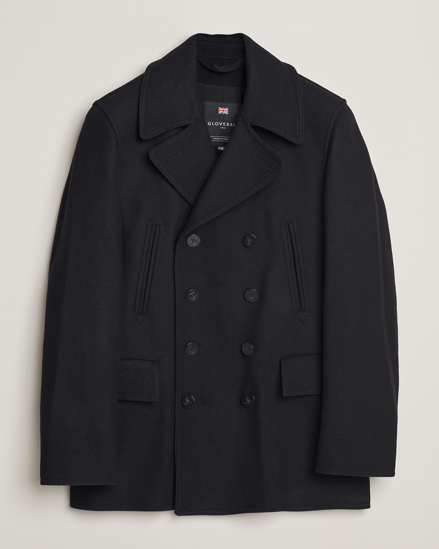 Homme | Manteaux Et Vestes | Gloverall | Churchill Reefer Peacoat Black
