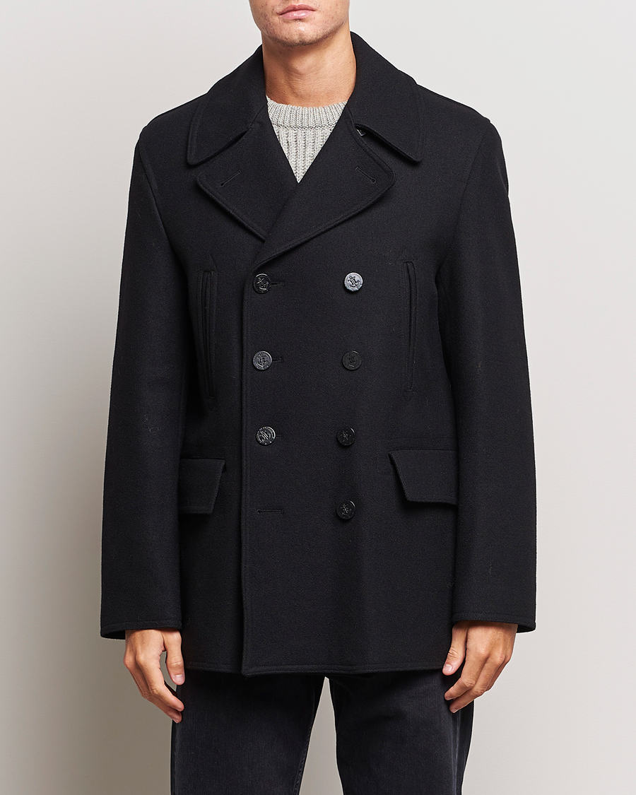 Homme | Manteaux Et Vestes | Gloverall | Churchill Reefer Peacoat Black