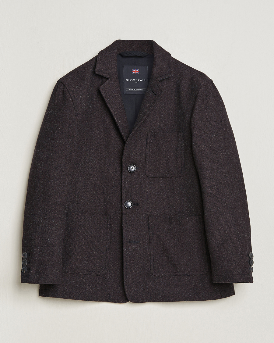 Homme | Manteaux Et Vestes | Gloverall | Wool Worker Shirt Jacket Mulberry