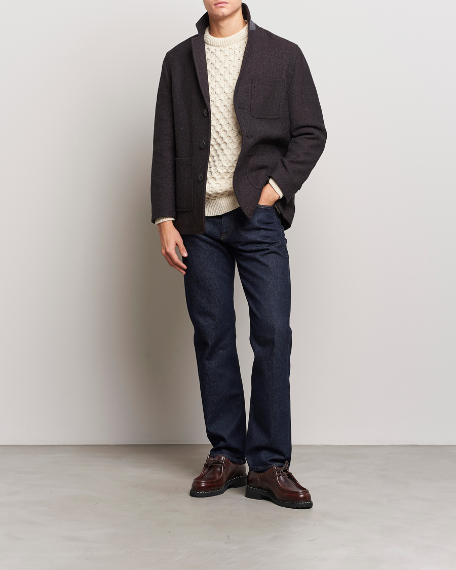 Homme | Manteaux Et Vestes | Gloverall | Wool Worker Shirt Jacket Mulberry