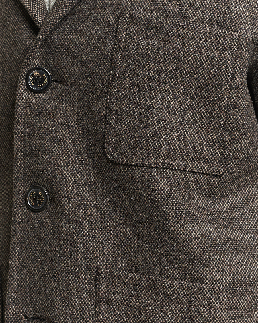 Homme | Manteaux Et Vestes | Gloverall | Wool Worker Shirt Jacket Black/White