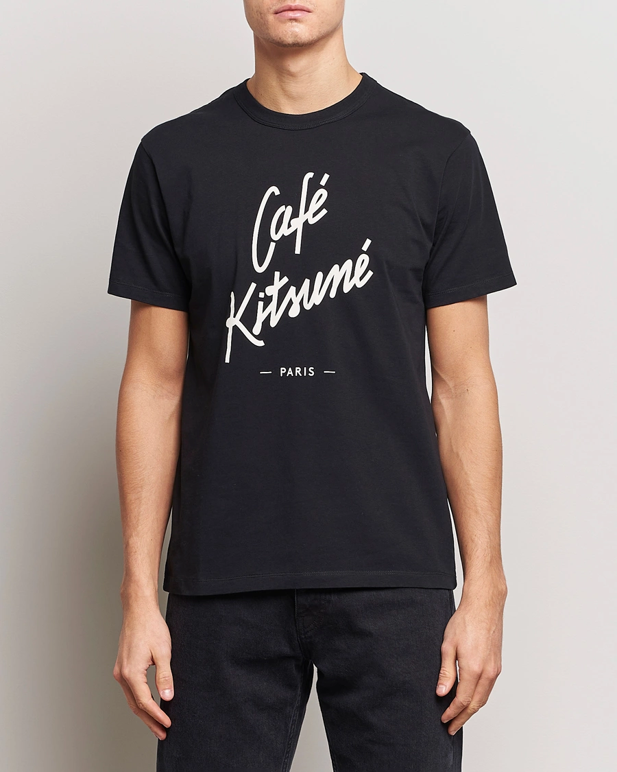 Homme | T-Shirts Noirs | Café Kitsuné | Crew T-Shirt Black