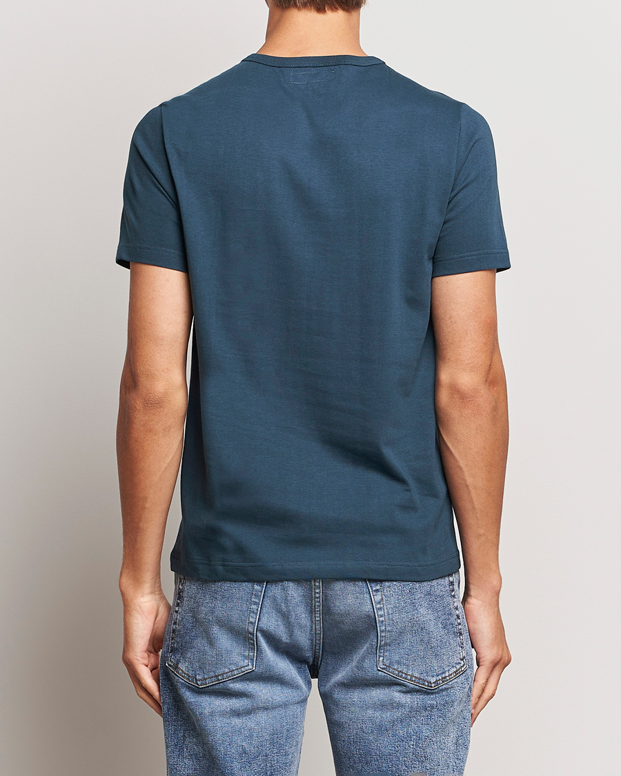 Homme | T-shirts | Merz b. Schwanen | 1950s Classic Loopwheeled T-Shirt Mineral Blue