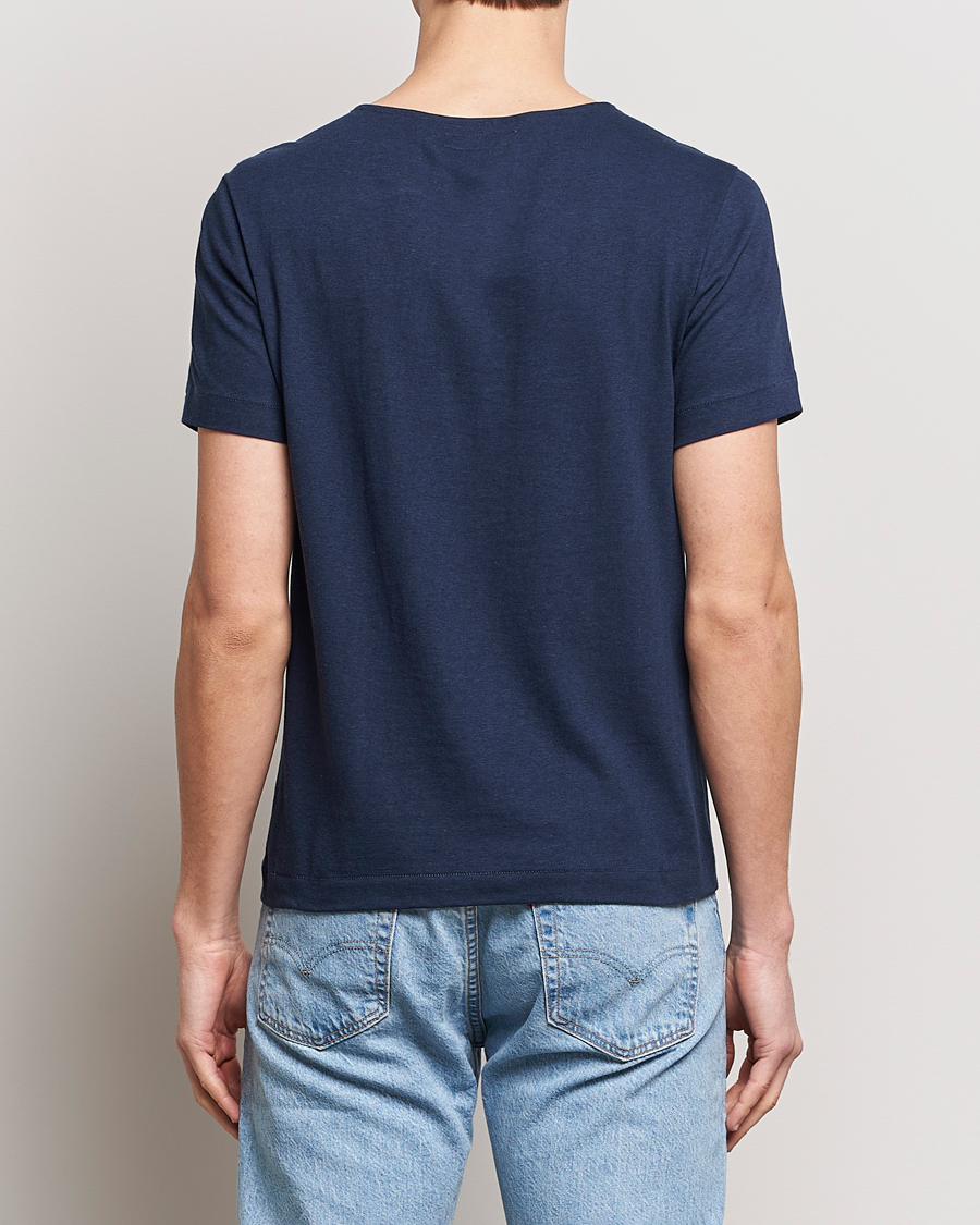 Homme | T-shirts | Merz b. Schwanen | 1920s Loopwheeled T-shirt Ink Blue