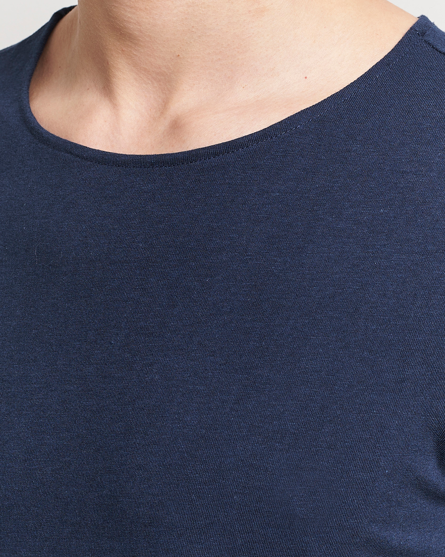 Homme | T-shirts | Merz b. Schwanen | 1920s Loopwheeled T-shirt Ink Blue