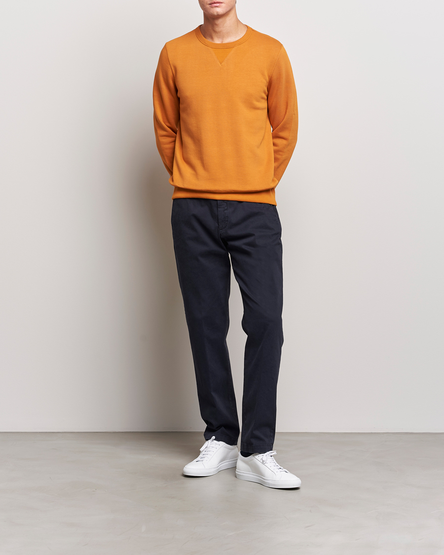 Homme | Pulls Et Tricots | Merz b. Schwanen | Organic Cotton Crew Neck Sweatshirt Desert Sun