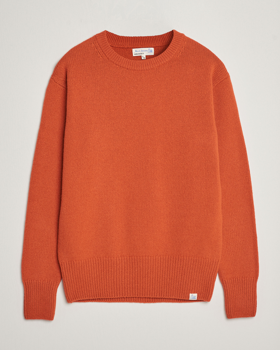 Homme | Pulls Et Tricots | Merz b. Schwanen | Cashmere/Merino Pullover Rust