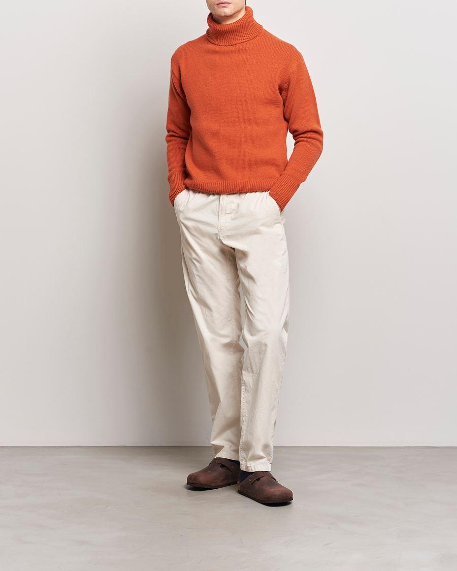Homme | Pulls Et Tricots | Merz b. Schwanen | Cashmere/Merino Rollneck Rust