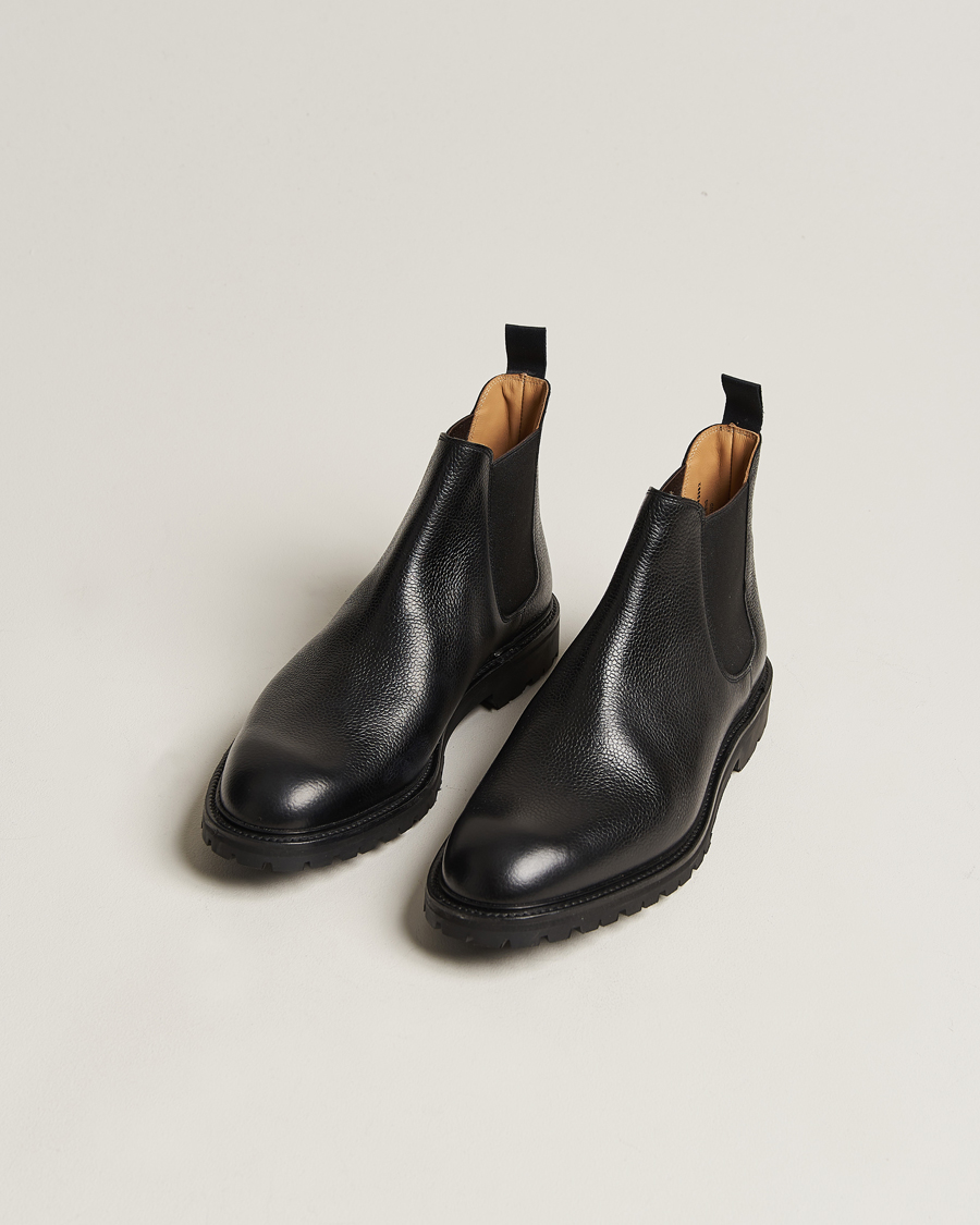 Homme | Chaussures d'hiver | Crockett & Jones | Chelsea 11 Black Calf Grained