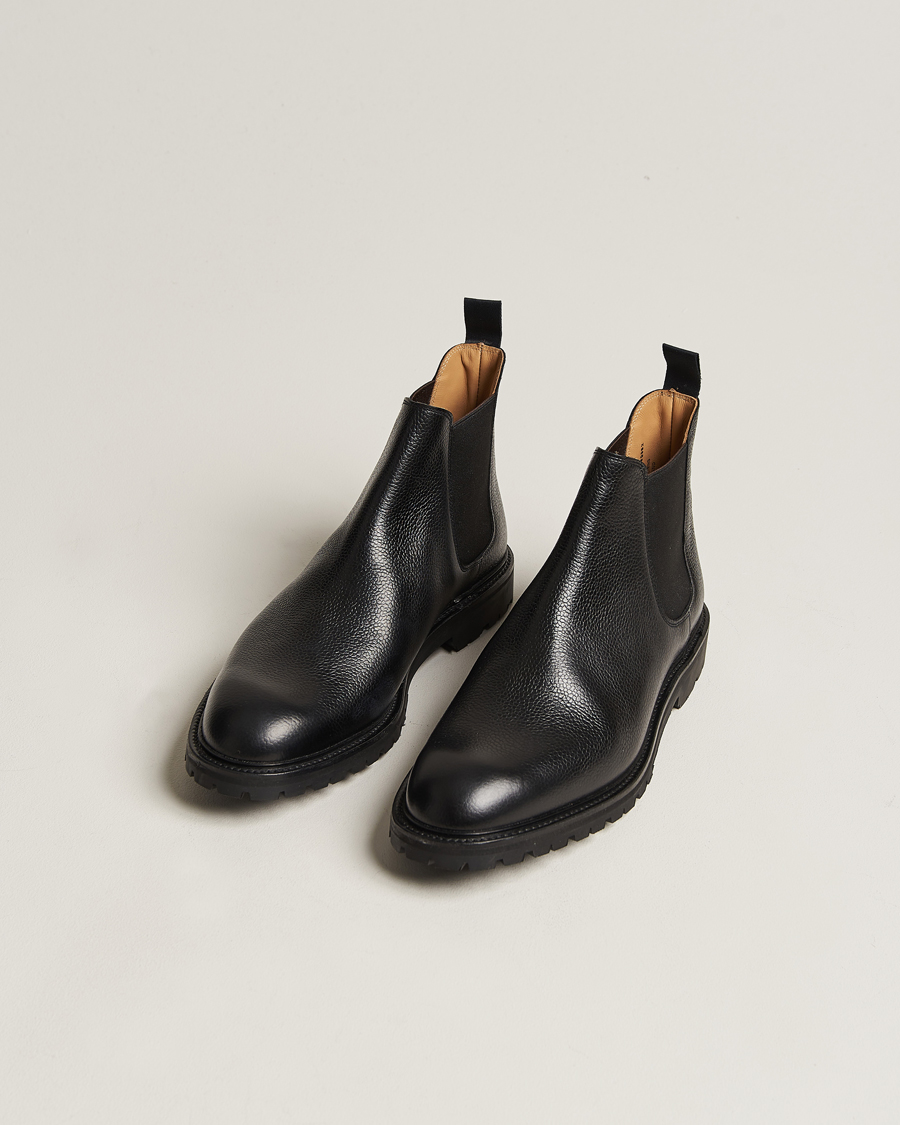 Homme | Bottes | Crockett & Jones | Chelsea 11 Black Calf Grained