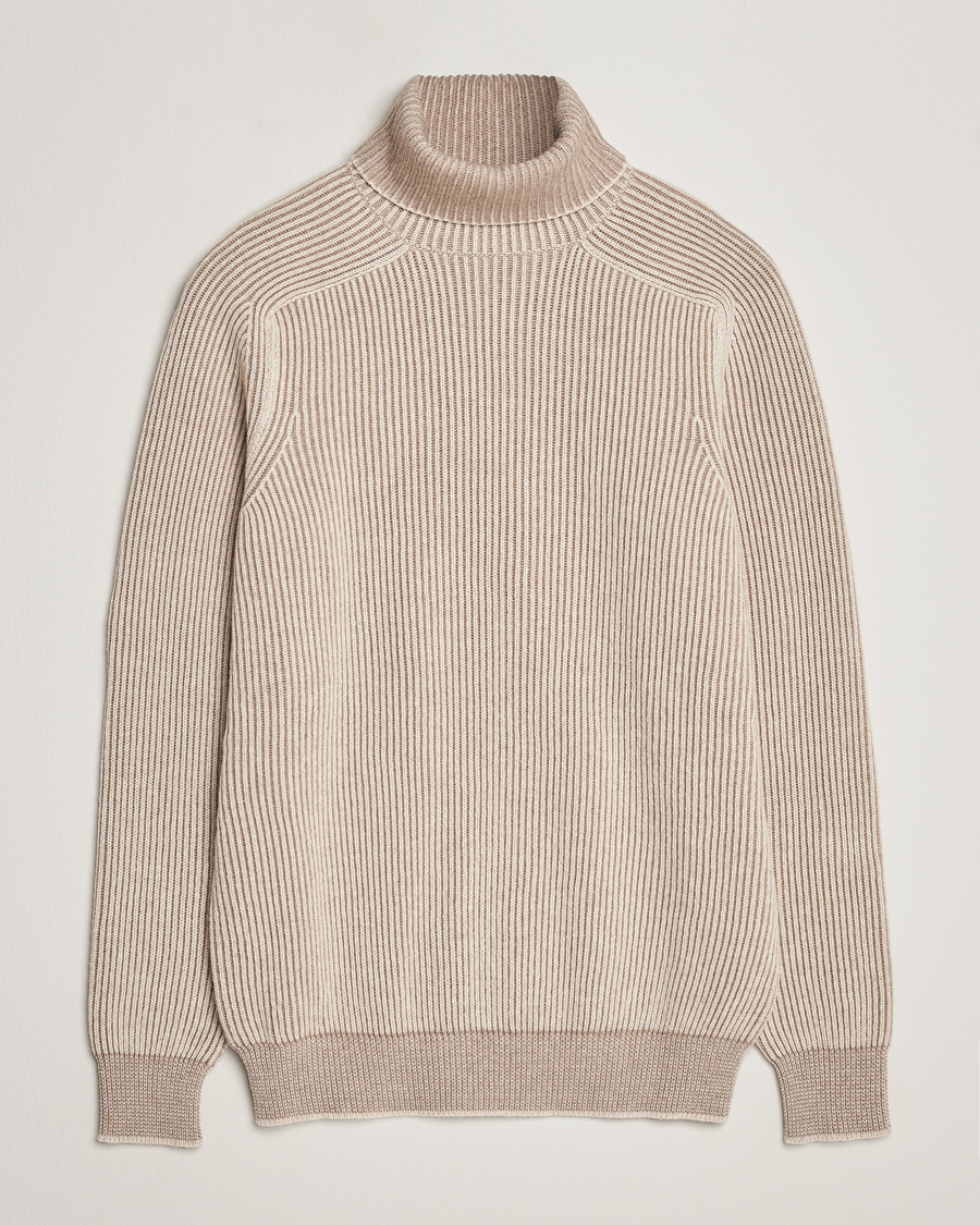 Homme | Pulls Et Tricots | SEASE | Dinghy Rib Cashmere Rollneck Oyster
