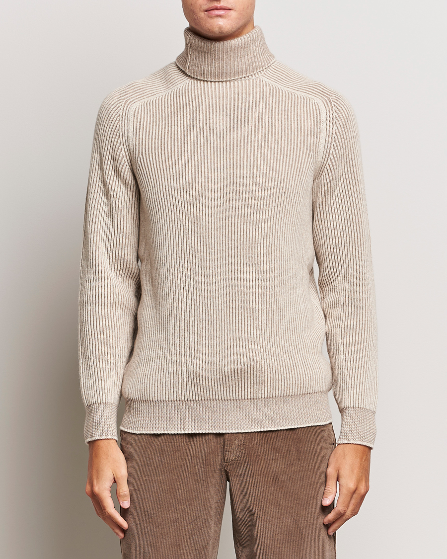 Homme | Pulls Et Tricots | SEASE | Dinghy Rib Cashmere Rollneck Oyster
