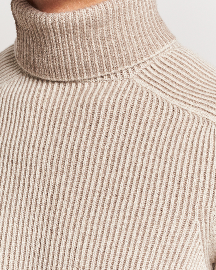 Homme | Pulls Et Tricots | SEASE | Dinghy Rib Cashmere Rollneck Oyster