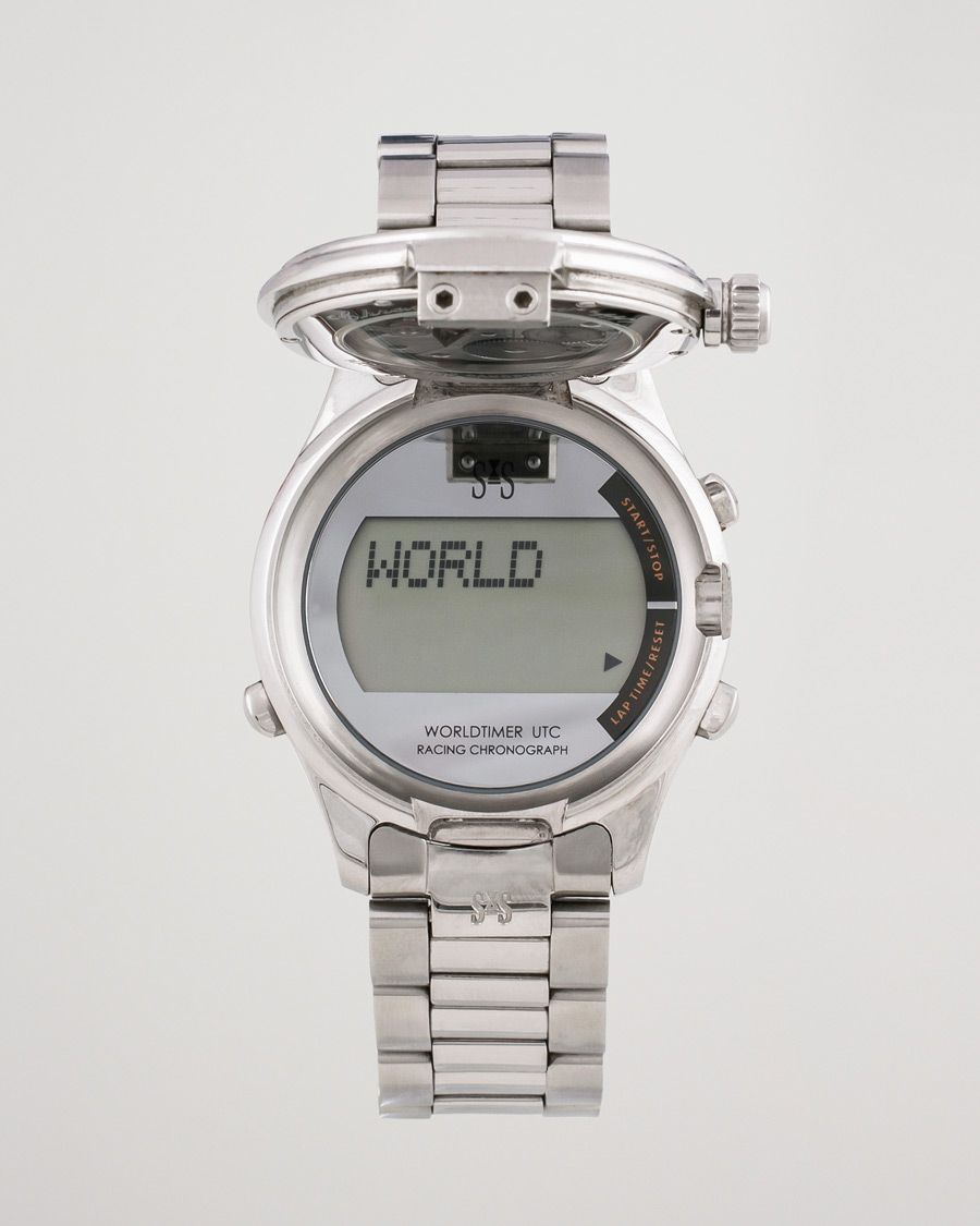 Homme | Sjöö Sandström Pre-Owned Chronolink Worldtimer WT 6202 Steel White | Sjöö Sandström Pre-Owned | Chronolink Worldtimer WT 6202 Steel White