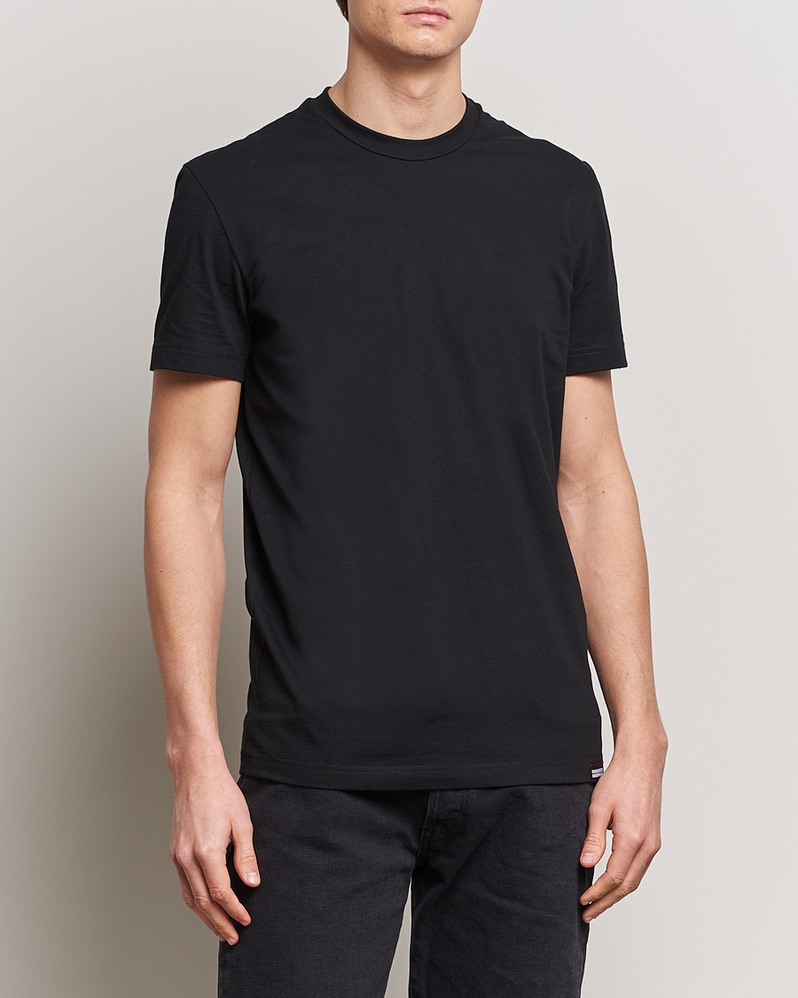 Homme | T-Shirts Noirs | Dsquared2 | 3-Pack Cotton Crew Neck T-Shirt White/Grey/Black