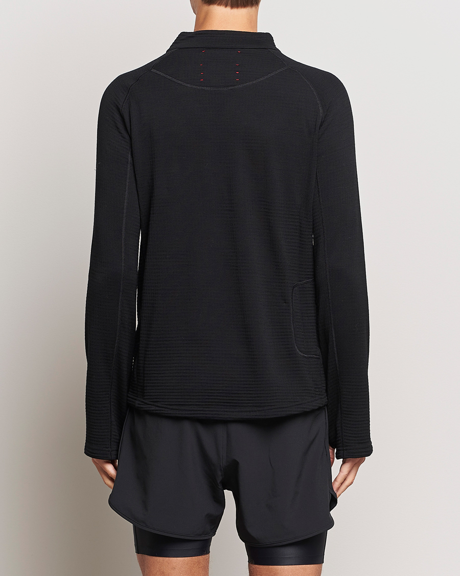 Homme | Pulls Et Tricots | District Vision | Half-Zip Merino Grid Fleece Black