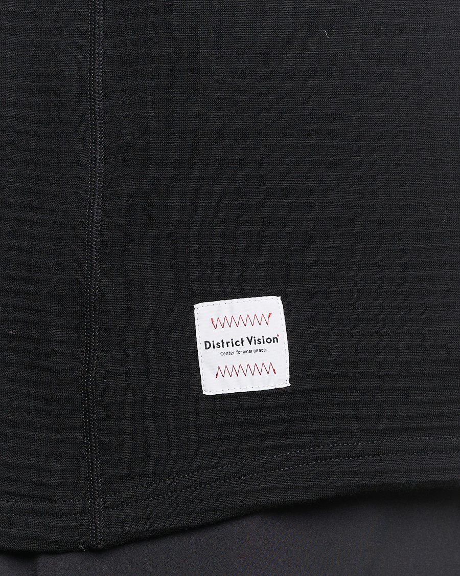Homme | Pulls Et Tricots | District Vision | Half-Zip Merino Grid Fleece Black