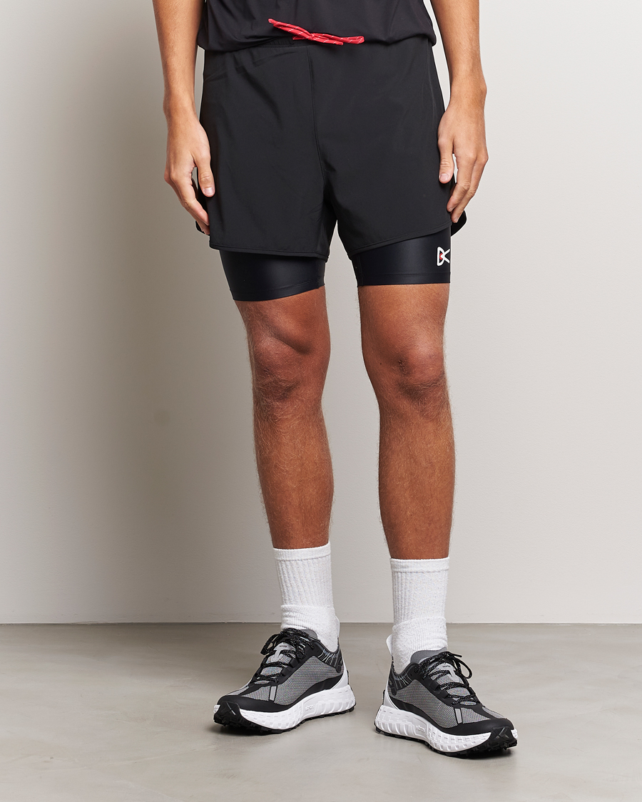 Homme | Shorts | District Vision | Layered Pocketed Trail Shorts Black
