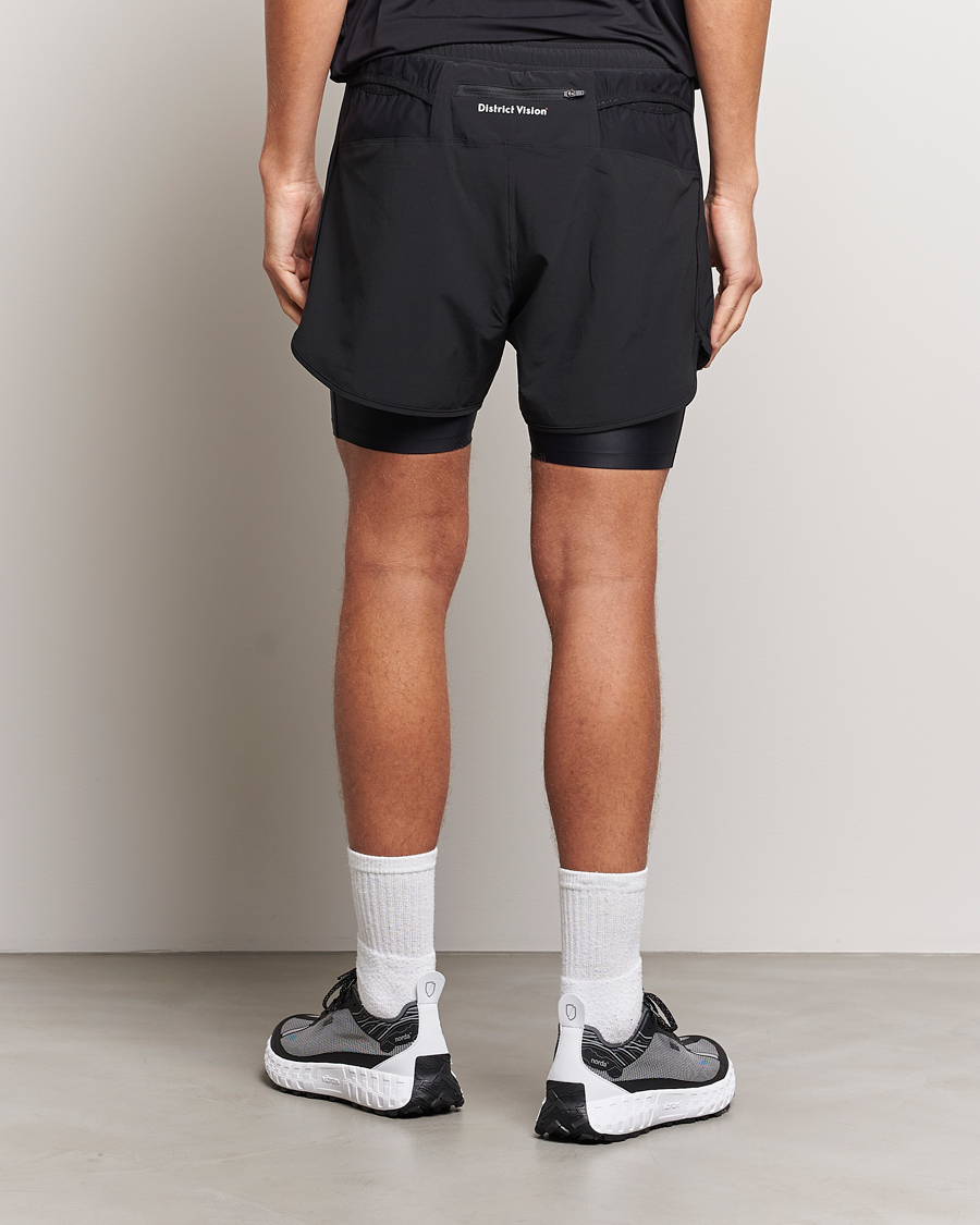 Homme | Shorts | District Vision | Layered Pocketed Trail Shorts Black