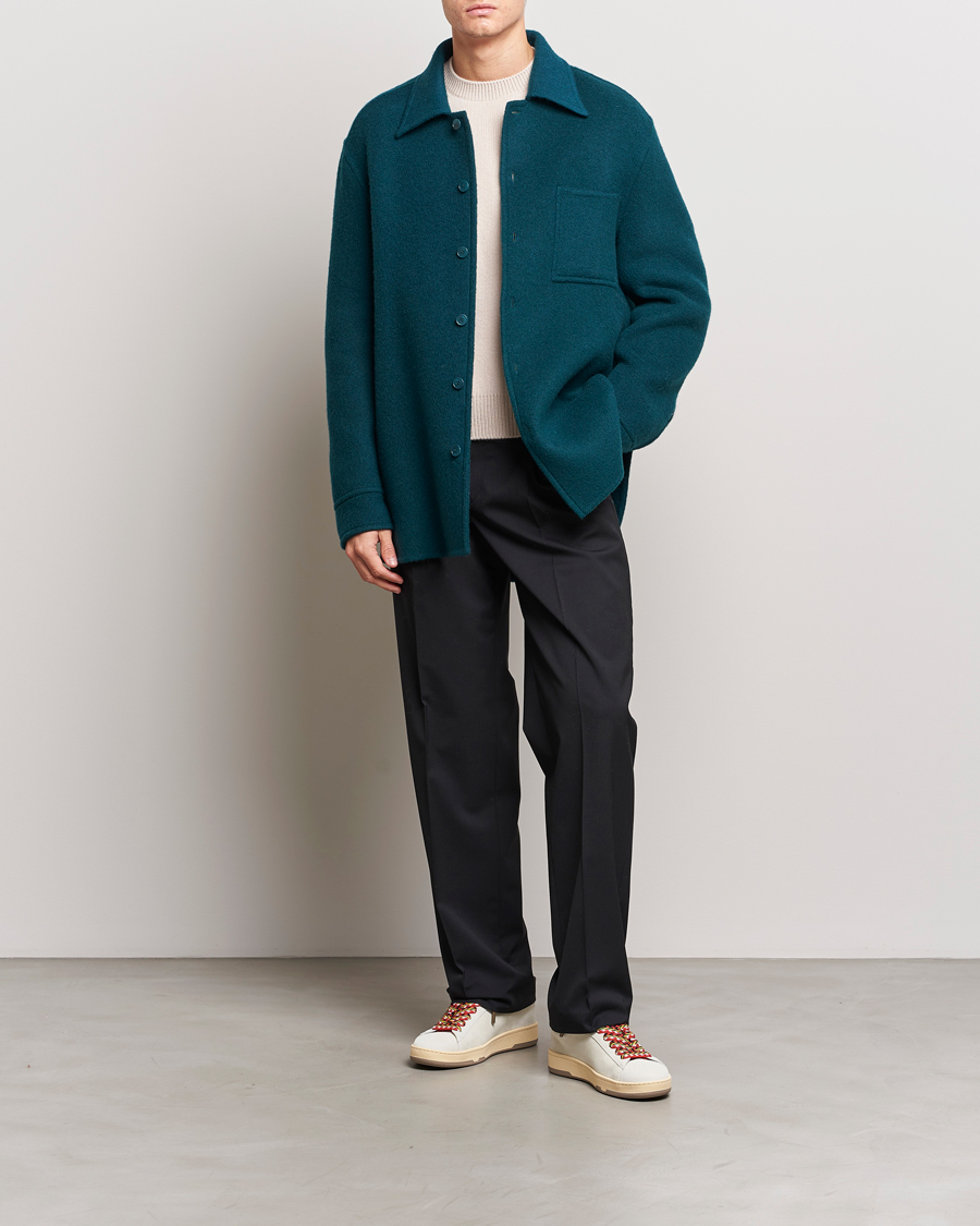 Homme | Chemises | Lanvin | Wool/Mohair Overshirt Dragon