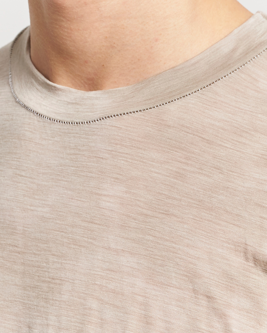 Homme | T-shirts | Satisfy | CloudMerino T-Shirt Sun Bleached Greige