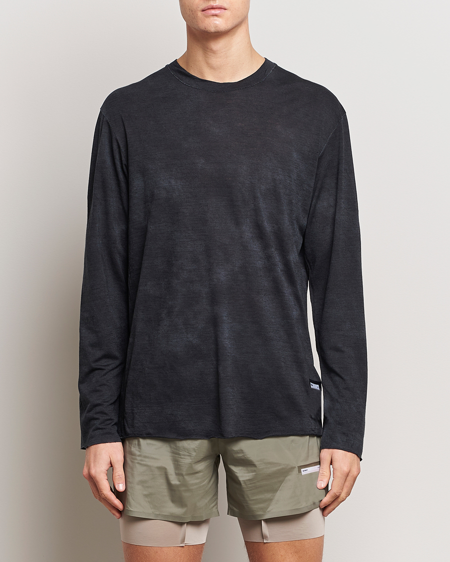 Homme | Pulls Et Tricots | Satisfy | CloudMerino Long Sleeve T-Shirt Batik Black
