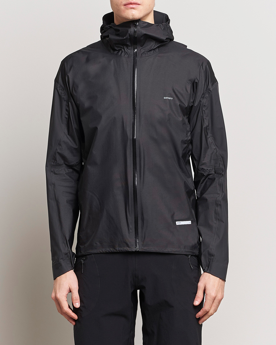Homme | Manteaux Et Vestes | Satisfy | Pertex 3L Fly Rain Jacket Black